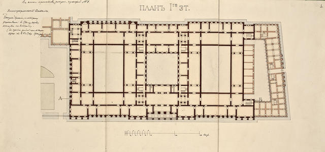 План первого этажа Этнографического отдела 1897 г. Отдел рукописей ГРМ.