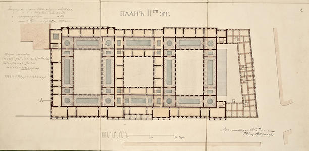 План второго этажа Этнографического отдела 1897 г. Отдел рукописей ГРМ.