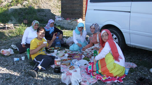 Пикник у дороги из с. Джамили в с. Атаноглу. Провинция Артвин, Турция